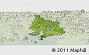 Satellite Panoramic Map of Valle, lighten