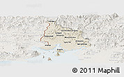 Shaded Relief Panoramic Map of Valle, lighten