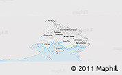 Silver Style Panoramic Map of Valle, single color outside