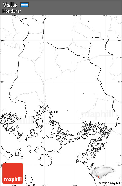 Blank Simple Map of Valle, no labels