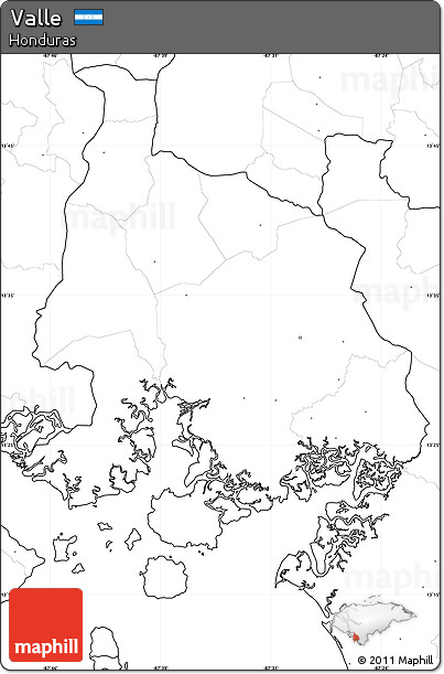 Blank Simple Map of Valle, no labels