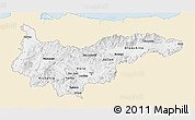 Classic Style 3D Map of Yoro, single color outside