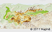 Physical 3D Map of Yoro, lighten