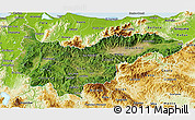Satellite 3D Map of Yoro, physical outside