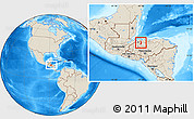 Shaded Relief Location Map of El Negrito