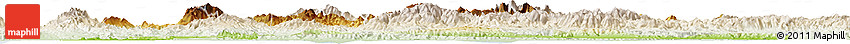 Physical Horizon Map of Yoro, lighten