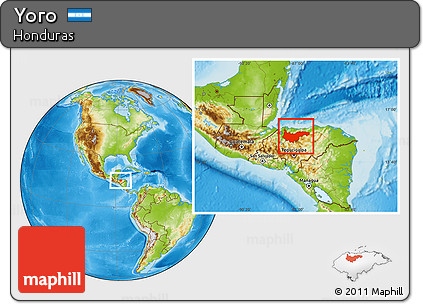 Physical Location Map of Yoro