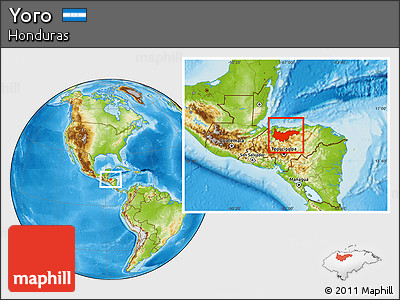 Physical Location Map of Yoro