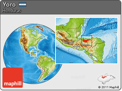 Physical Location Map of Yoro