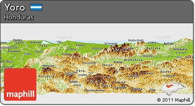 Physical Panoramic Map of Yoro