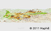 Physical Panoramic Map of Yoro, lighten