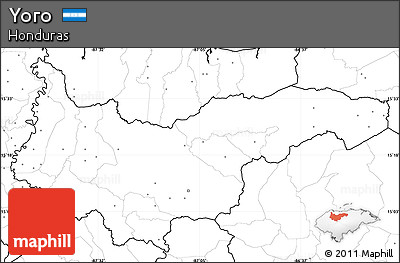 Blank Simple Map of Yoro, no labels