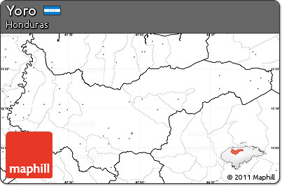 Blank Simple Map of Yoro, no labels