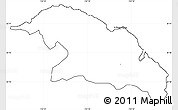 Blank Simple Map of Eastern, cropped outside