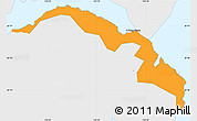 Political Simple Map of Eastern, single color outside