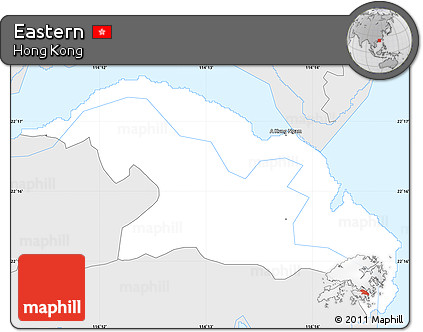 Silver Style Simple Map of Eastern