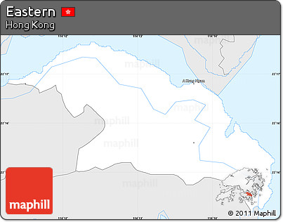 Silver Style Simple Map of Eastern