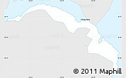 Silver Style Simple Map of Eastern, single color outside