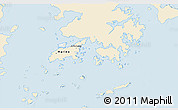 Classic Style 3D Map of Islands, single color outside