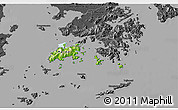 Physical 3D Map of Islands, darken, desaturated