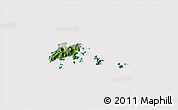 Satellite 3D Map of Islands, cropped outside