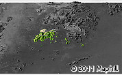 Satellite 3D Map of Islands, darken, desaturated