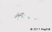 Shaded Relief 3D Map of Islands, cropped outside