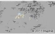 Shaded Relief 3D Map of Islands, darken, desaturated