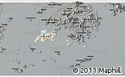 Shaded Relief 3D Map of Islands, darken, semi-desaturated
