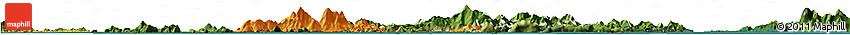 Political Horizon Map of Islands, satellite outside