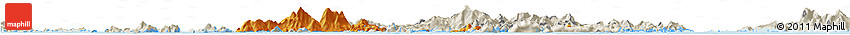 Political Horizon Map of Islands, shaded relief outside