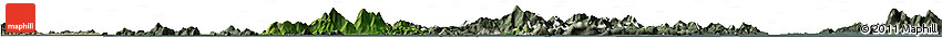 Satellite Horizon Map of Islands, semi-desaturated
