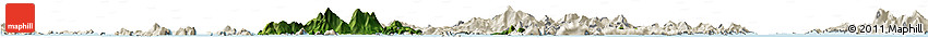 Satellite Horizon Map of Islands, shaded relief outside