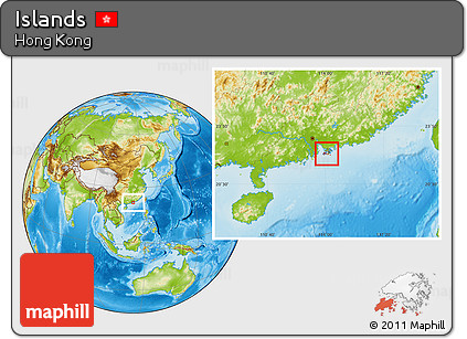 Physical Location Map of Islands