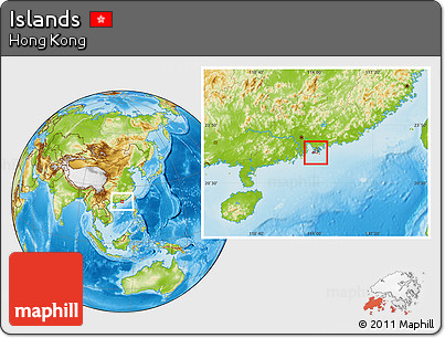 Physical Location Map of Islands