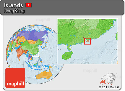 Political Location Map of Islands