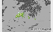 Physical Map of Islands, darken, desaturated