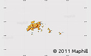 Political Map of Islands, cropped outside