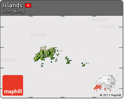 Satellite Map of Islands, cropped outside