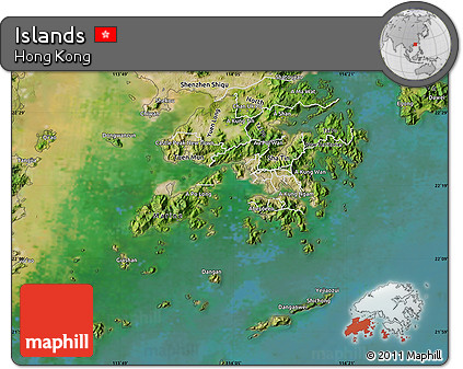 Satellite Map of Islands