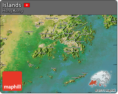 Satellite Map of Islands