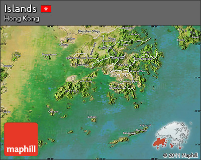 Satellite Map of Islands