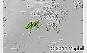 Satellite Map of Islands, lighten, desaturated