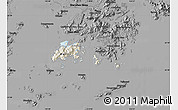Shaded Relief Map of Islands, darken, desaturated
