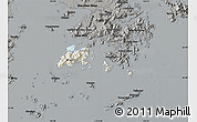 Shaded Relief Map of Islands, darken, semi-desaturated