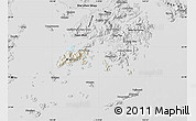 Shaded Relief Map of Islands, desaturated
