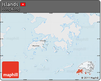 Shaded Relief Map of Islands, single color outside