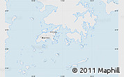 Silver Style Map of Islands, single color outside