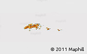 Political Panoramic Map of Islands, cropped outside