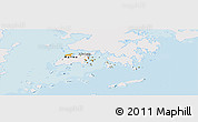 Political Panoramic Map of Islands, single color outside